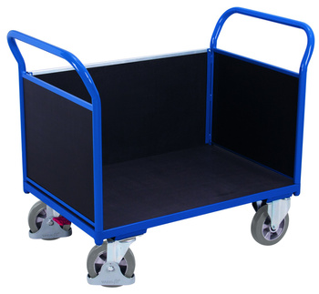 Wózek ręczny z 3 burtami z płyty sklejki VARIOfit sw-800.323