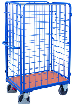 Wysoki wózek do paczek, 4 ściany VARIOfit sw-800.403