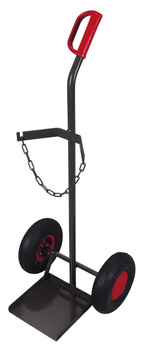 Taczka do transportu 1 butli stalowej o pojemności 40 - 50 l, RAL 7016 VARIOfit fk-1201/AG