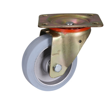 Koło obrotowe, 125 x 40 mm, szary (z elastycznej gumy pełnej) VARIOfit lpg-125.039