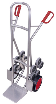 Taczka aluminiowa do transportu po schodach, dwa 5-ramiennie wieńce kół VARIOfit ap-1302