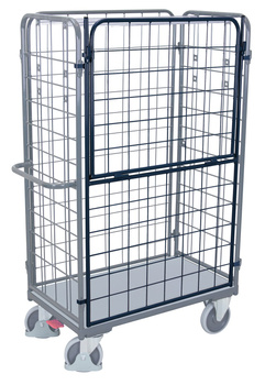 Długie ściany do połowy otwierana do wysokich wózków do paczek i wózków do piętr VARIOfit gsw-500.305/AG