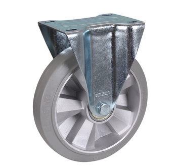 Koło stałe, 200 x 50 mm, szary (z elastycznej gumy pełnej) VARIOfit bpg-200.014