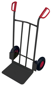 Taczka stalowa, duża łopata, RAL 7016 VARIOfit sk-710.205/AG