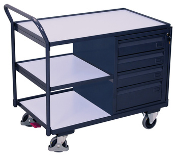 Wózek warsztatowy ESD z 3 powierzchniami użytkowym VARIOfit sw-600.775