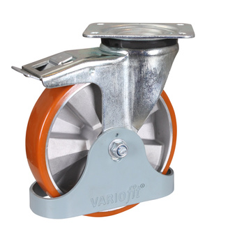 Koło z hamulcem, 200 x 50 mm, (poliuretanowe) VARIOfit dpt-200.001